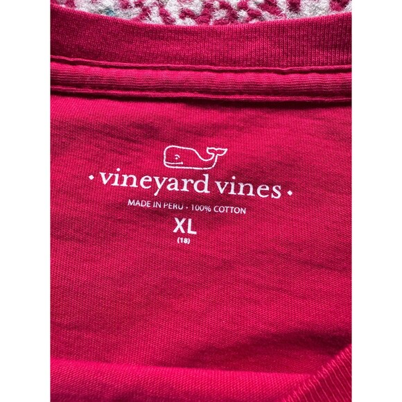 Vineyard Vines Red Bow Anchor Christmas Holiday T-Shirt Kids Size‎ XL - Picture 4 of 7